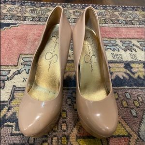 Jessica Simpson Nude Platform Pumps